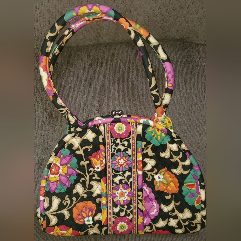 Vera Bradley Eloise kiss lock purse floral print suzani retired print